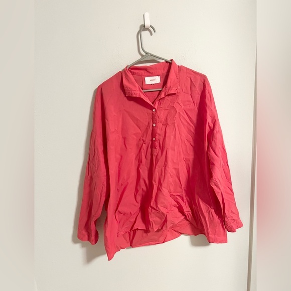 Xirena Henley cotton long sleeve blouse in punch size XS - Picture 1 of 6